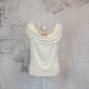 J.Crew Off-Shoulder Top - Cream Womens Size M